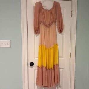 Elegant Multicolor Maxi Dress